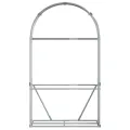 Porte-bûches argenté 120x45x210 cm acier galvanisé