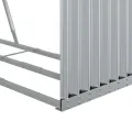 Porte-bûches argenté 120x45x210 cm acier galvanisé