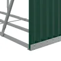 Porte-bûches vert 180x45x100 cm acier galvanisé