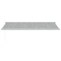 Auvent rétractable anthracite et blanc 5x3 m tissu et aluminium