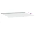 Auvent rétractable anthracite et blanc 5x3 m tissu et aluminium