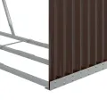 Porte-bûches marron 120x45x140 cm acier galvanisé