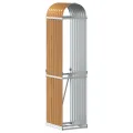 Porte-bûches marron clair 40x45x170 cm acier galvanisé