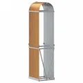 Porte-bûches marron clair 40x45x170 cm acier galvanisé