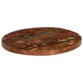 Dessus de table Ø 60x3,8 cm rond bois massif de récupération