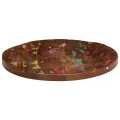 Dessus de table Ø 60x3,8 cm rond bois massif de récupération