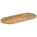 Dessus de table 140x50x2,5 cm ovale bois massif de manguier