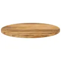 Dessus de table Ø 70x3,8 cm rond bois de manguier massif