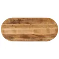 Dessus de table 110x40x3,8cm ovale bois massif de manguier brut