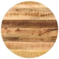 Dessus de table Ø 80x1,5 cm rond bois massif de manguier brut