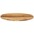 Dessus de table Ø 80x1,5 cm rond bois massif de manguier brut