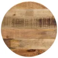 Dessus de table Ø 60x1,5 cm rond bois massif de manguier brut