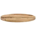 Dessus de table Ø 60x1,5 cm rond bois massif de manguier brut
