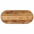 Dessus de table 110x50x3,8cm ovale bois massif de manguier brut