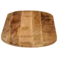 Dessus de table 110x50x3,8cm ovale bois massif de manguier brut