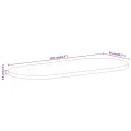 Dessus de table 110x50x3,8cm ovale bois massif de manguier brut