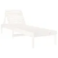 Chaises longues lot de 2 blanc 199,5x60x74cm bois massif de pin