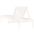 Chaises longues lot de 2 blanc 199,5x60x74cm bois massif de pin