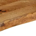 Dessus de table à bord vivant 180x20x2,5cm bois massif manguier