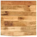 Dessus de table 40x40x2,5 cm bord vif bois massif manguier brut