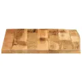 Dessus de table 40x40x2,5 cm bord vif bois massif manguier brut