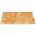 Dessus de table à bord vivant 40x40x2,5 cm bois massif manguier