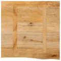 Dessus de table à bord vivant 40x40x2,5 cm bois massif manguier