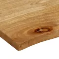 Dessus de table à bord vivant 40x40x2,5 cm bois massif manguier