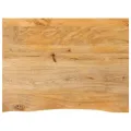 Dessus de table à bord vivant 80x60x2,5 cm bois massif manguier