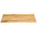 Dessus de table à bord vivant 80x60x2,5 cm bois massif manguier