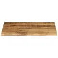 Dessus de table 80x60x2,5 cm bord vif bois massif manguier brut