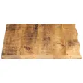 Dessus de table 80x60x2,5 cm bord vif bois massif manguier brut