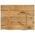 Dessus de table 80x60x2,5 cm bord vif bois massif manguier brut