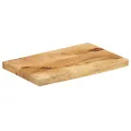 Dessus de table 60x30x3,8 cm bord vif bois massif manguier brut