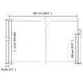 Auvent latéral rétractable crème 120x500 cm