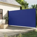 Auvent latéral rétractable bleu 200x600 cm