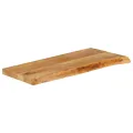 Dessus de table à bord vivant 90x20x3,8 cm bois massif manguier