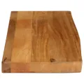 Dessus de table à bord vivant 80x20x3,8 cm bois massif manguier