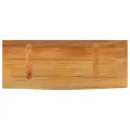 Dessus de table à bord vivant 80x20x3,8 cm bois massif manguier