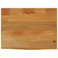 Dessus de table à bord vivant 80x60x2,5 cm bois massif manguier