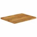 Dessus de table à bord vivant 80x60x2,5 cm bois massif manguier