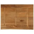 Dessus de table à bord vivant 90x80x2,5 cm bois massif manguier