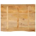 Dessus de table à bord vivant 90x80x2,5 cm bois massif manguier