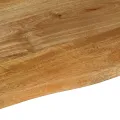 Dessus de table à bord vivant 90x80x2,5 cm bois massif manguier