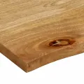 Dessus de table à bord vivant 90x80x2,5 cm bois massif manguier