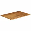 Dessus de table à bord vivant 110x80x3,8cm bois massif manguier