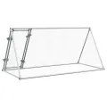 Cage pour poules argenté 200x105x91 cm acier galvanisé