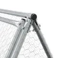 Cage pour poules argenté 200x105x91 cm acier galvanisé