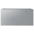 Jardinière argenté 62x30x29 cm acier galvanisé