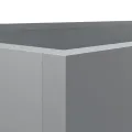 Jardinière argenté 62x30x29 cm acier galvanisé